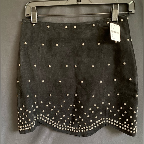 Free People Dresses & Skirts - Free People black suede studded skirt